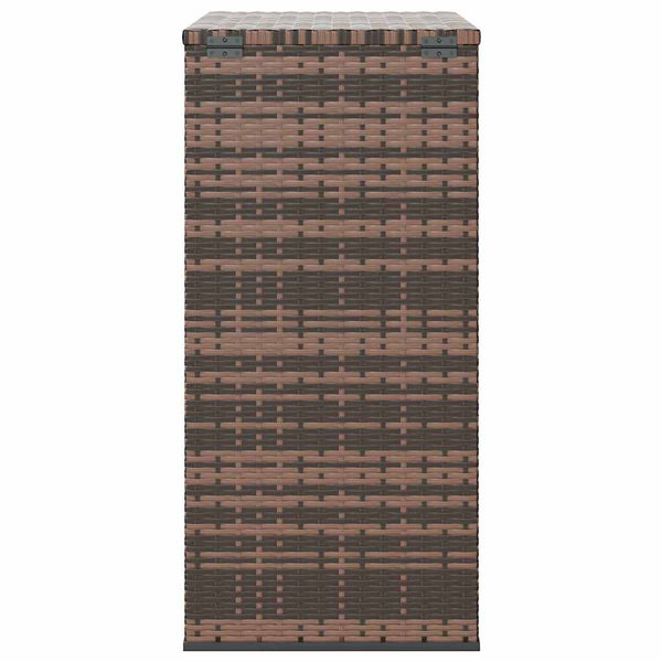 Garten-Kissenbox PE Rattan 100x49x103,5 cm Braun