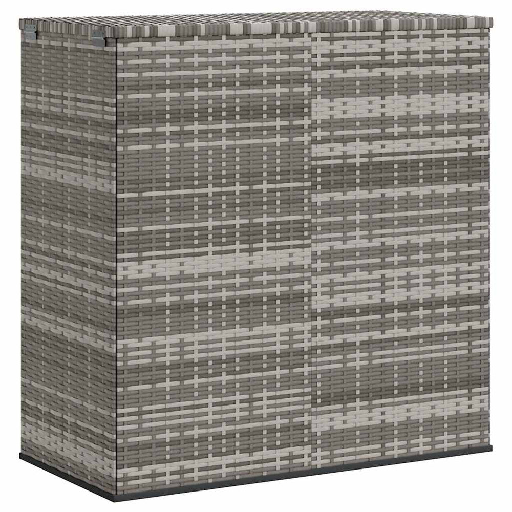 Garten-Kissenbox PE Rattan 100x49x103,5 cm Grau