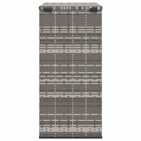 Garten-Kissenbox PE Rattan 100x49x103,5 cm Grau