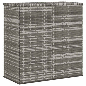 Garten-Kissenbox PE Rattan 100x49x103,5 cm Grau