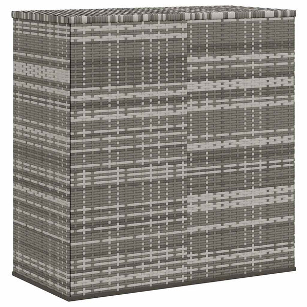 Garten-Kissenbox PE Rattan 100x49x103,5 cm Grau