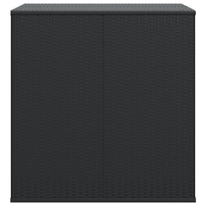Garten-Kissenbox PE Rattan 100x97,5x104 cm Schwarz