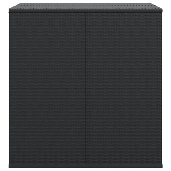 Garten-Kissenbox PE Rattan 100x97,5x104 cm Schwarz
