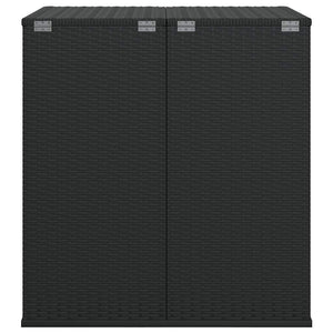 Garten-Kissenbox PE Rattan 100x97,5x104 cm Schwarz