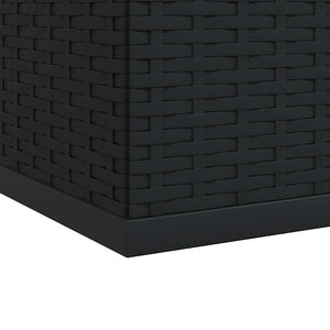 Garten-Kissenbox PE Rattan 100x97,5x104 cm Schwarz