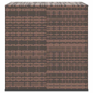 Garten-Kissenbox PE Rattan 100x97,5x104 cm Braun