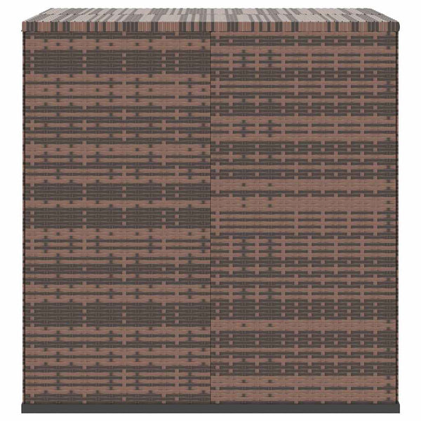 Garten-Kissenbox PE Rattan 100x97,5x104 cm Braun