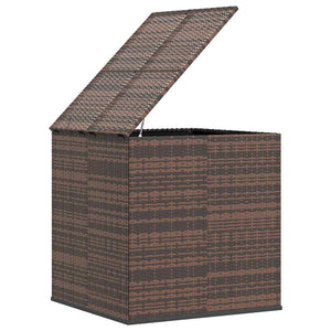 Garten-Kissenbox PE Rattan 100x97,5x104 cm Braun