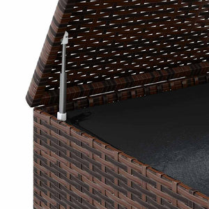 Garten-Kissenbox PE Rattan 100x97,5x104 cm Braun
