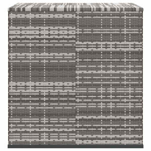Garten-Kissenbox PE Rattan 100x97,5x104 cm Grau