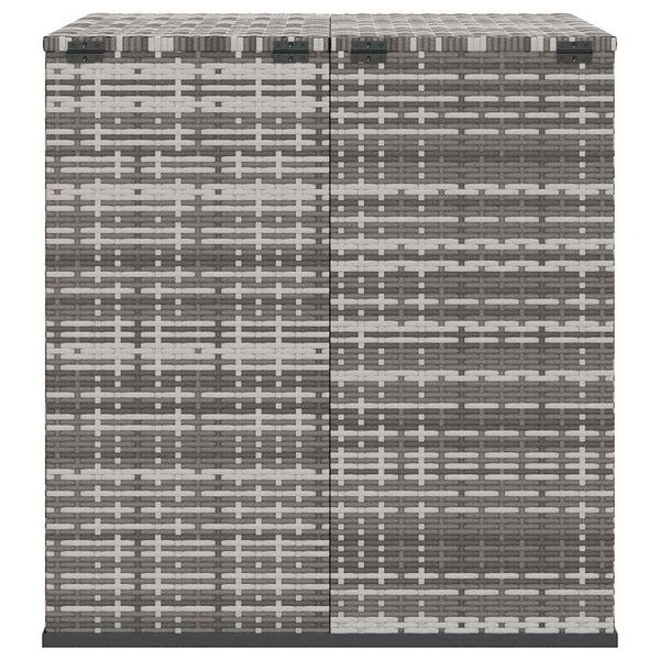 Garten-Kissenbox PE Rattan 100x97,5x104 cm Grau