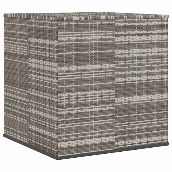 Garten-Kissenbox PE Rattan 100x97,5x104 cm Grau