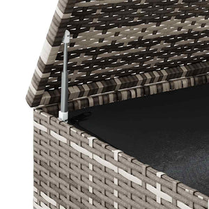 Garten-Kissenbox PE Rattan 100x97,5x104 cm Grau