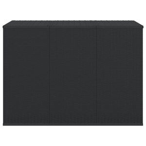 Garten-Kissenbox PE Rattan 145x100x103 cm Schwarz