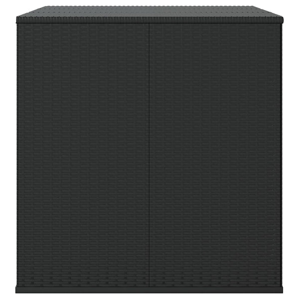 Garten-Kissenbox PE Rattan 145x100x103 cm Schwarz