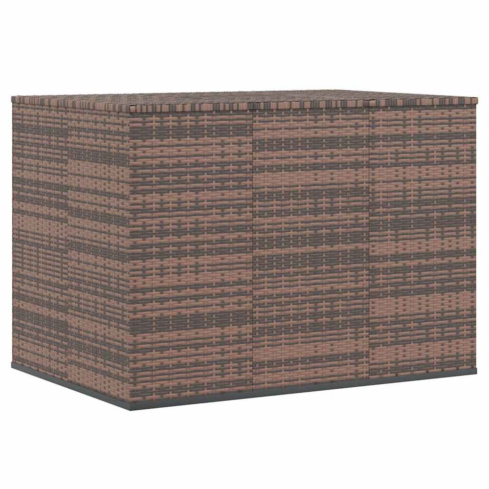 Garten-Kissenbox PE Rattan 145x100x103 cm Braun