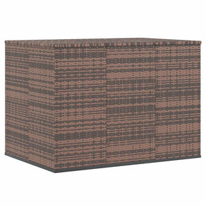 Garten-Kissenbox PE Rattan 145x100x103 cm Braun