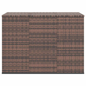 Garten-Kissenbox PE Rattan 145x100x103 cm Braun