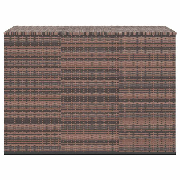 Garten-Kissenbox PE Rattan 145x100x103 cm Braun