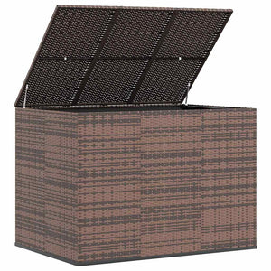 Garten-Kissenbox PE Rattan 145x100x103 cm Braun