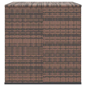 Garten-Kissenbox PE Rattan 145x100x103 cm Braun