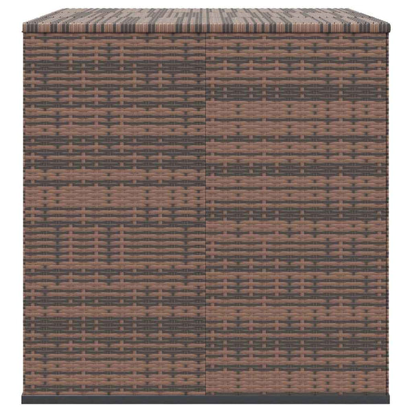 Garten-Kissenbox PE Rattan 145x100x103 cm Braun