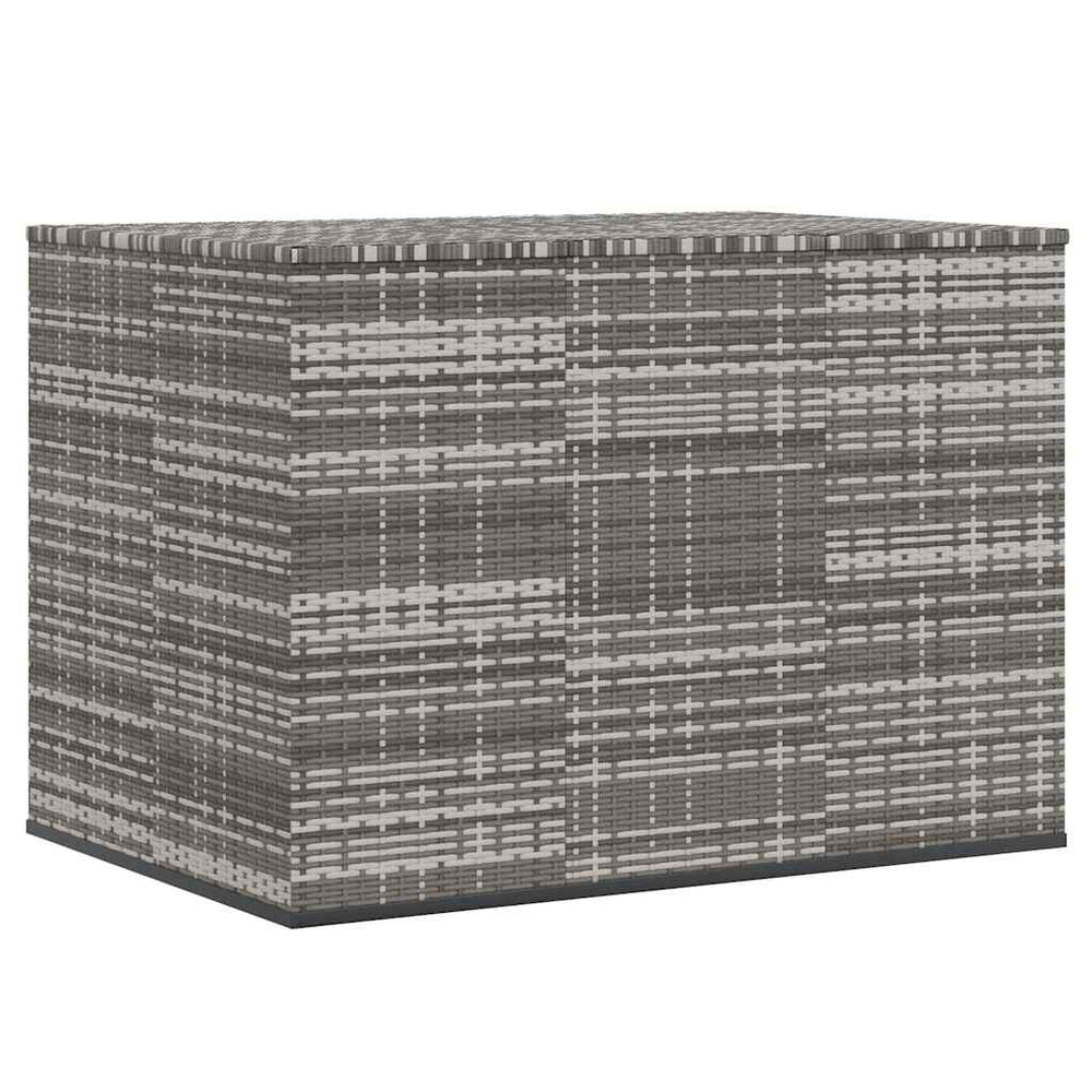 Garten-Kissenbox PE Rattan 145x100x103 cm Grau