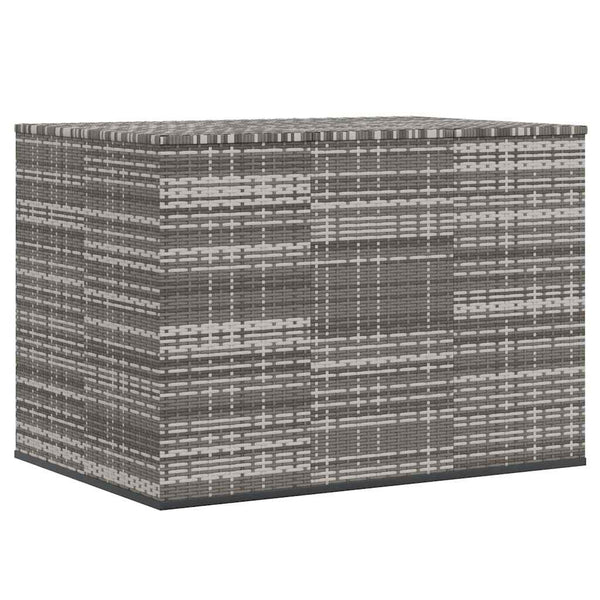 Garten-Kissenbox PE Rattan 145x100x103 cm Grau
