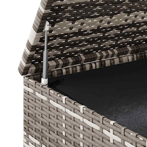 Garten-Kissenbox PE Rattan 145x100x103 cm Grau