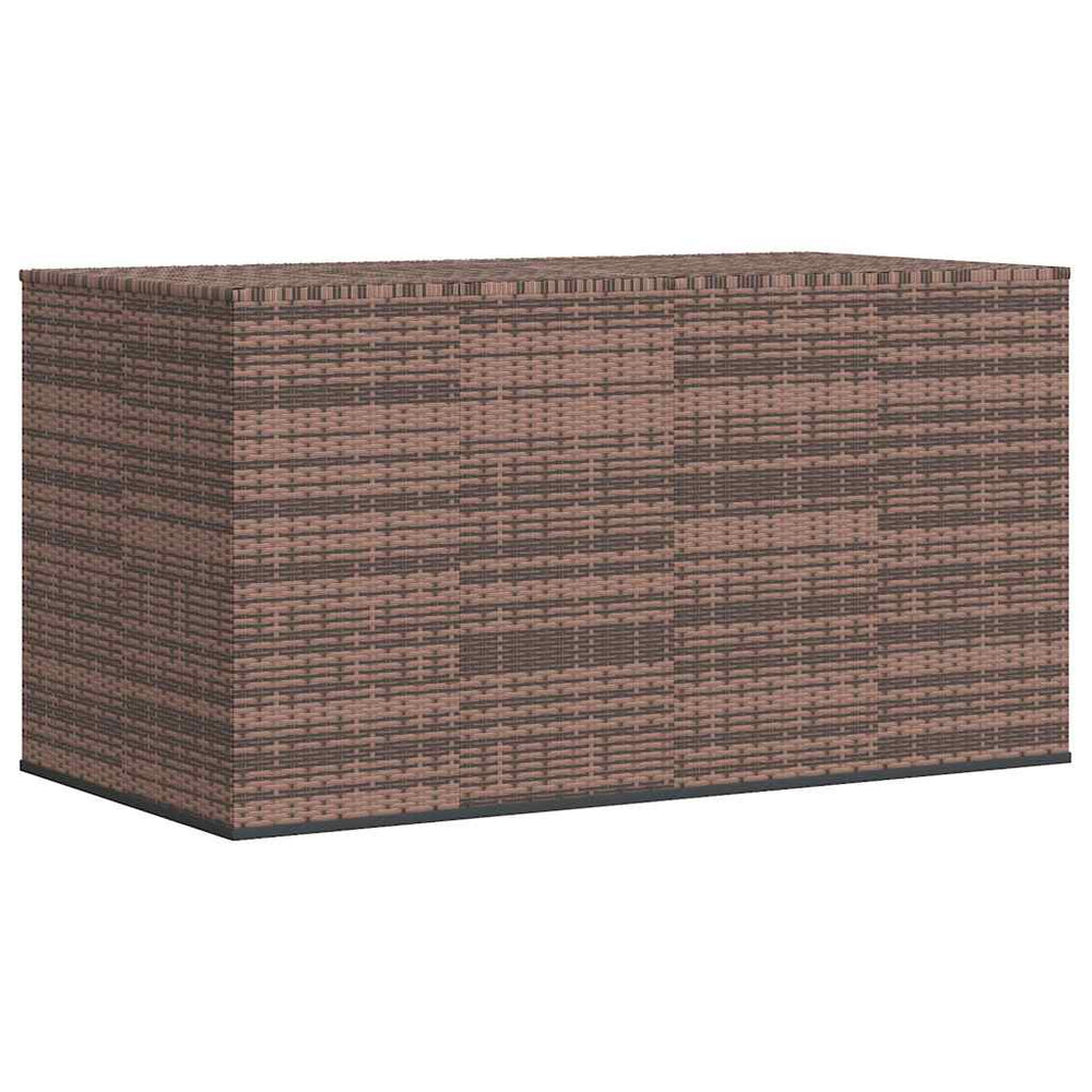 Garten-Kissenbox PE Rattan 194x100x103 cm Braun