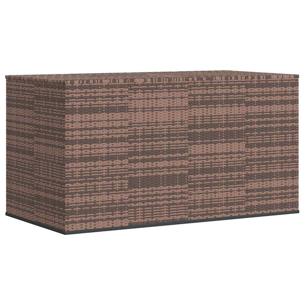 Garten-Kissenbox PE Rattan 194x100x103 cm Braun