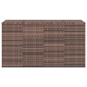 Garten-Kissenbox PE Rattan 194x100x103 cm Braun