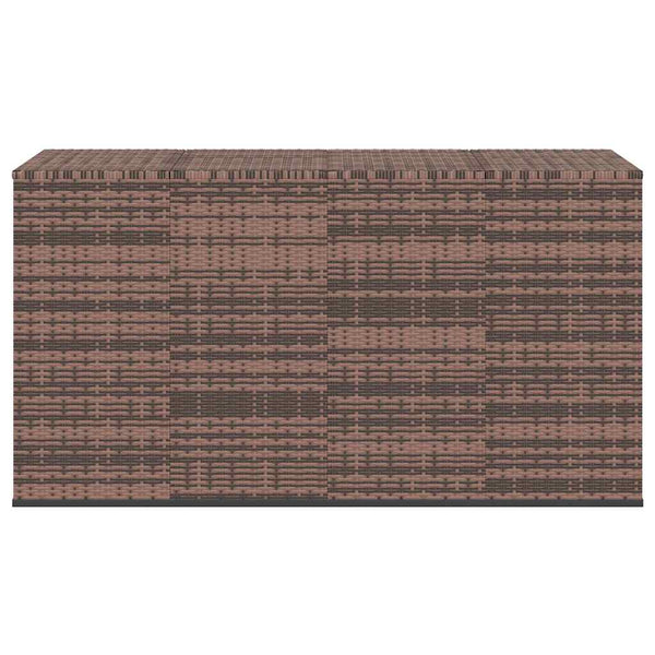 Garten-Kissenbox PE Rattan 194x100x103 cm Braun