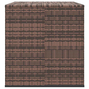 Garten-Kissenbox PE Rattan 194x100x103 cm Braun