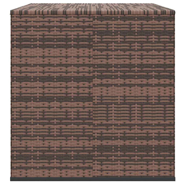 Garten-Kissenbox PE Rattan 194x100x103 cm Braun