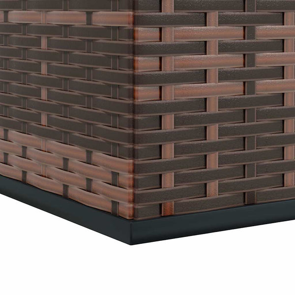 Garten-Kissenbox PE Rattan 194x100x103 cm Braun