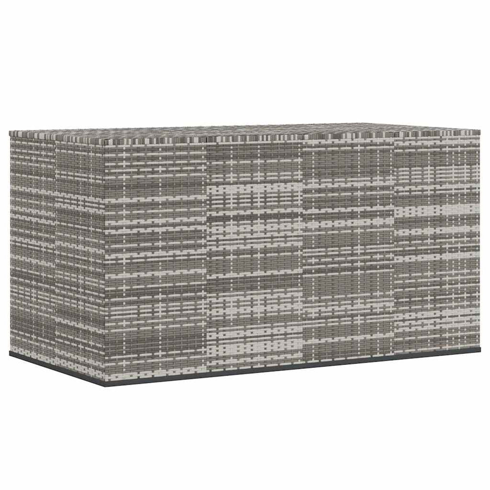 Garten-Kissenbox PE Rattan 194x100x103 cm Grau