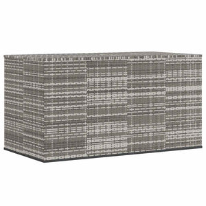 Garten-Kissenbox PE Rattan 194x100x103 cm Grau