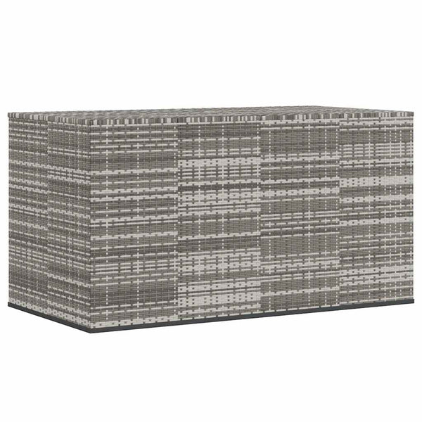 Garten-Kissenbox PE Rattan 194x100x103 cm Grau