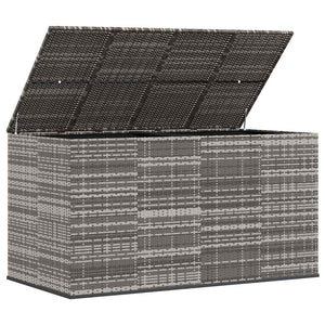 Garten-Kissenbox PE Rattan 194x100x103 cm Grau