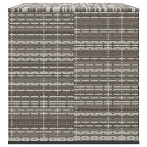 Garten-Kissenbox PE Rattan 194x100x103 cm Grau