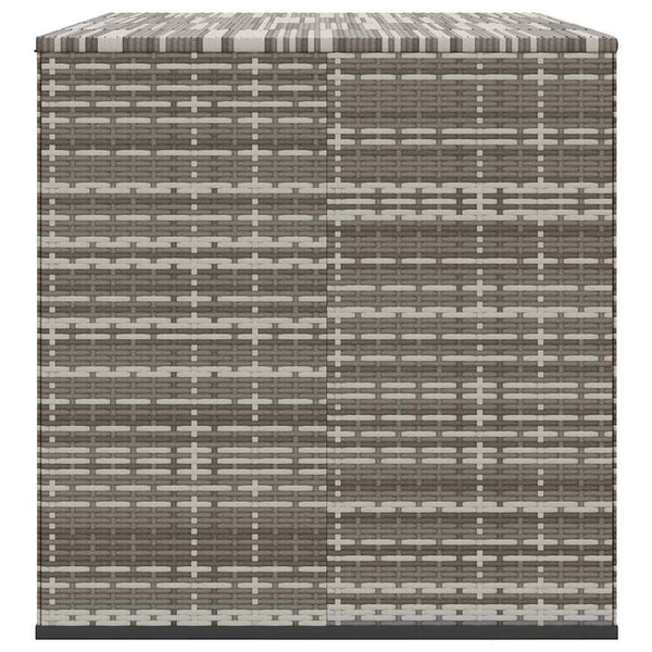 Garten-Kissenbox PE Rattan 194x100x103 cm Grau