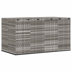 Garten-Kissenbox PE Rattan 194x100x103 cm Grau