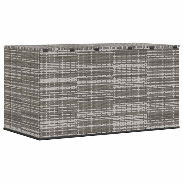 Garten-Kissenbox PE Rattan 194x100x103 cm Grau