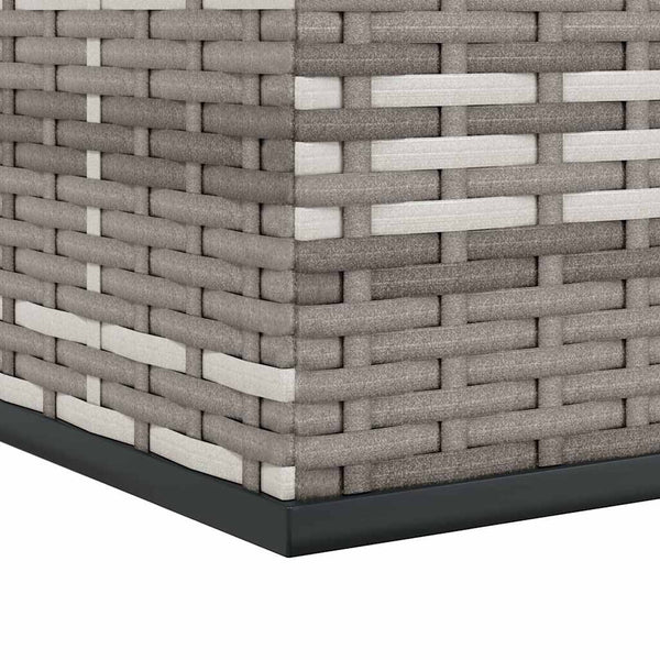 Garten-Kissenbox PE Rattan 194x100x103 cm Grau