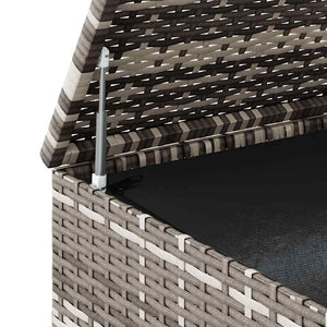 Garten-Kissenbox PE Rattan 194x100x103 cm Grau
