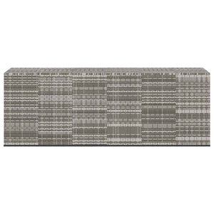 Garten-Kissenbox PE Rattan 291x100,5x104 cm Grau