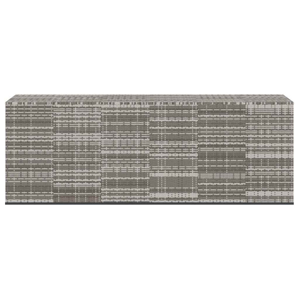 Garten-Kissenbox PE Rattan 291x100,5x104 cm Grau