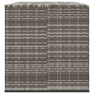 Garten-Kissenbox PE Rattan 291x100,5x104 cm Grau