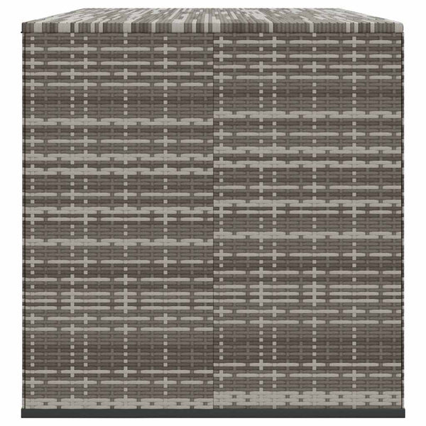 Garten-Kissenbox PE Rattan 291x100,5x104 cm Grau